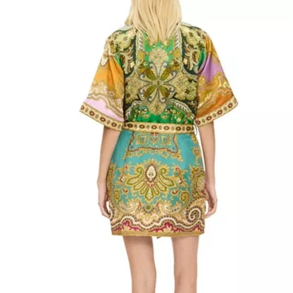 NWT✨ALEMAIS Clemenza Spliced Mini Shirtdress - Picture 4 of 8